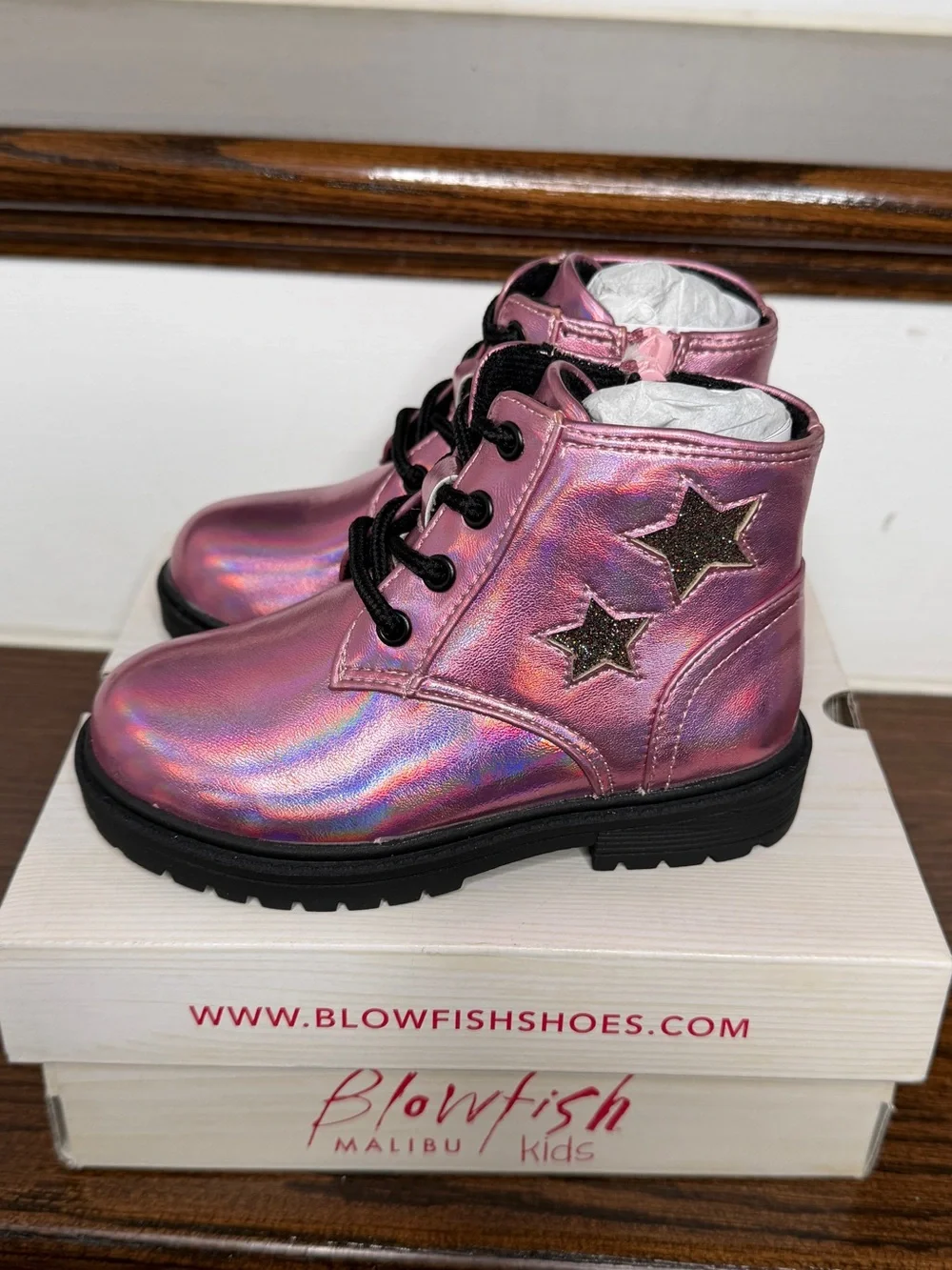 Blowfish Malibu Infant Girl’s Rena Toddler Oxford Boot Fuchsia Pink, 7